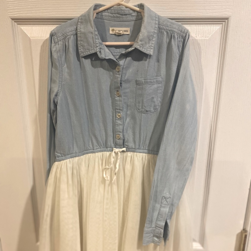 Girl’s mixed media shirt dress, Tucker & Tate